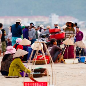 fishing market in the morning